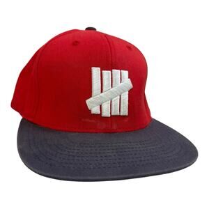 Undefeated Hat Cap Mens Snapback Red With Logo Graphic Street Wear